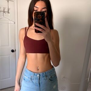 Women's Lulu Lemon Burgundy Sports Bra